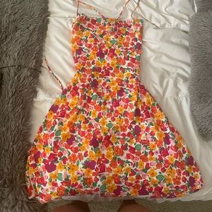 Multicolor low back princess polly dress - worn ONCE
